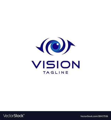 Modern vision logo design Royalty Free Vector Image