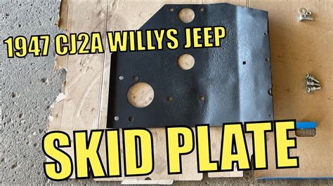 How To Mount SKID PLATE To T 90 Transmission Crossmember 1947 CJ2A