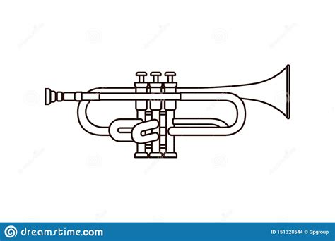 Icono De La Trompeta Del Instrumento Musical Ilustración del Vector