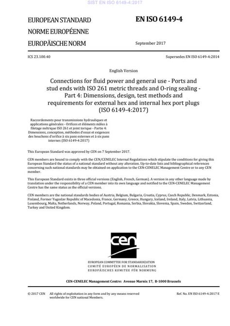 En Iso Connections For Fluid Power And General Use