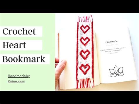 How To Crochet Heart Bookmark YouTube