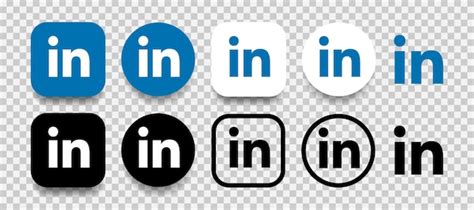 Premium Vector Linkedin Logo Set Vector