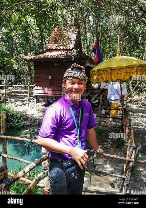 Cambodia, Kulen Mountain, local temple Stock Photo - Alamy