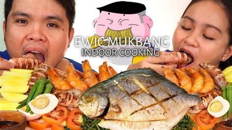 Indoor Cooking Seafood Boodle Fight Filipino Food Mukbang Collab W Jonicavlog Mukbang