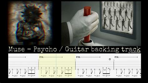 Muse Psycho Guitar Backing Track Tabs Youtube