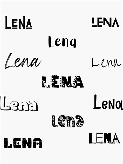 Lena Stickers In Different Fonts Sticker For Sale By Magleen