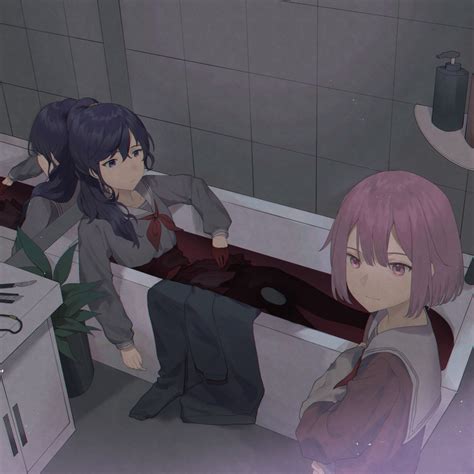 Safebooru 2girls Absurdres Asahina Mafuyu Bath Bath Of Blood Bathroom