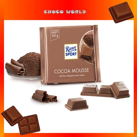 Ritter Sport Cocoa Mousse Chocolate G Exp Feb Lazada