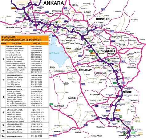 Ankara Nigde Otoyolu Haritasi