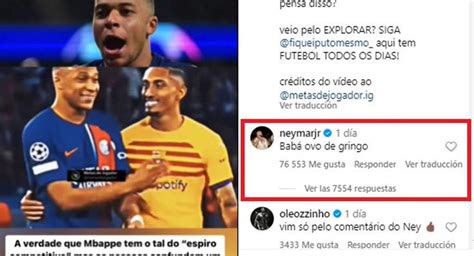 Neymar Lanza Fuerte Insulto Tras Elogio A Mbappé Chapin Tv