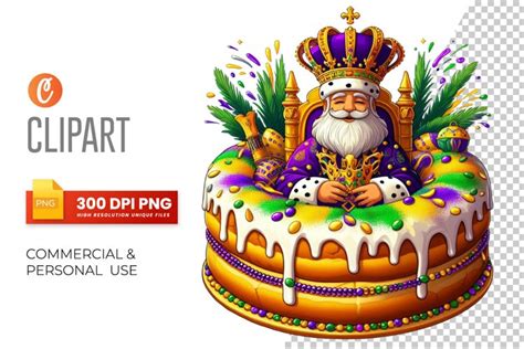 Mardi Gras king cake Clipart PNG (3136550)