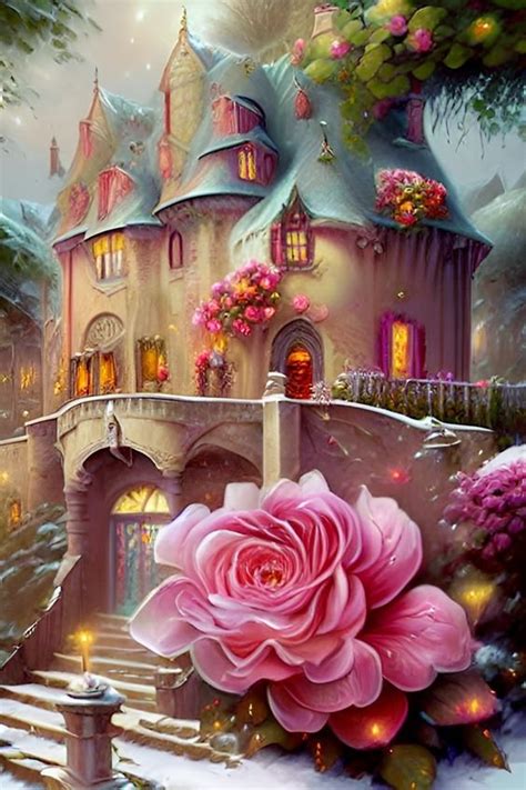 Solve Rose Cottage Jigsaw Puzzle Online With 77 Pieces