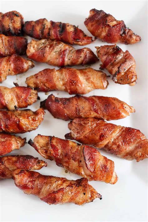 Easy Bacon Wrapped Chicken Tenders Homemade Heather