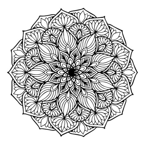 Mandalas Para Colorir Livro Vetor Premium