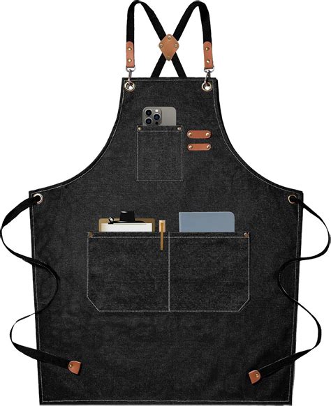 Afun Chef Aprons For Men Women With Large Pockets Cotton