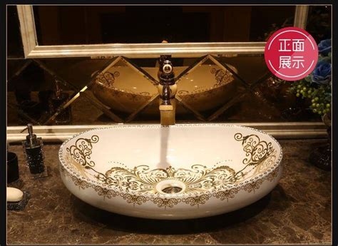 Luxury Increase Oval Cloakroom Counter Top Porcelain Wash Basin