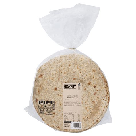 Buy Coles Bakery Flatbread Wholemeal Pack Coles