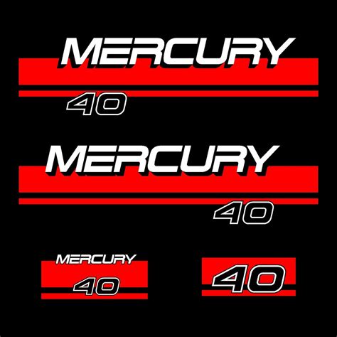 Kit Stickers Mercury Cv Serie Autocollant Capot Moteur Decals