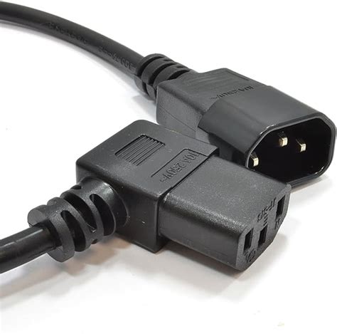 Tekit C14 To Right Angle C13 Extension Cable IEC 320 90 Degree C13 3