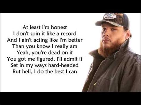 Luke Combs What You See Is What You Get Lyrics Youtube