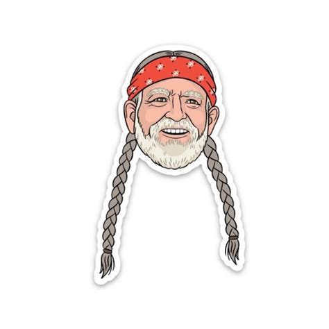 Willie Nelson Die Cut Sticker From The Found Urban General Store