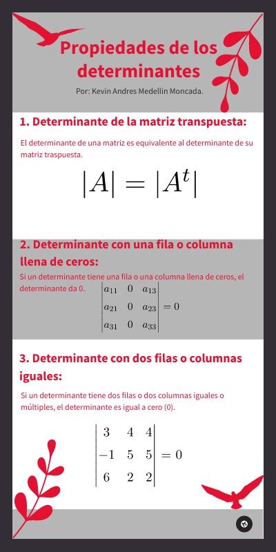 Propiedades De Los Determinantes