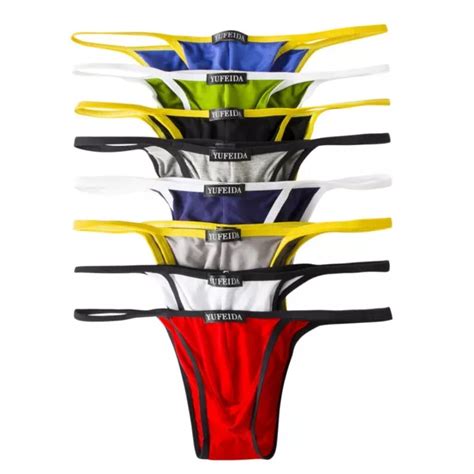 Yfd Men S Confortable Modal Briefs G String Sexy Low Raise Bikini Thong Under Eur