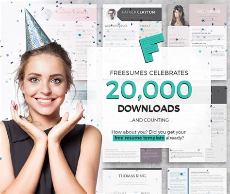 Celebrating 20,000 Downloads - a Key Moment on Freesumes.com! - Freesumes 