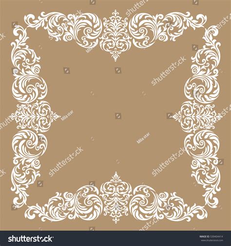 Gold Vintage Baroque Frame Scroll Corner Stock Vector (Royalty Free) 539404414 | Shutterstock