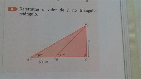 Determine O Valor De H No Triângulo Retângulo Me Ajudem A Resposta É H