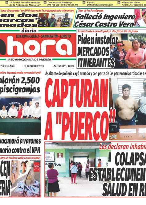 Edicion Impresa Ucayali Diario Ahora