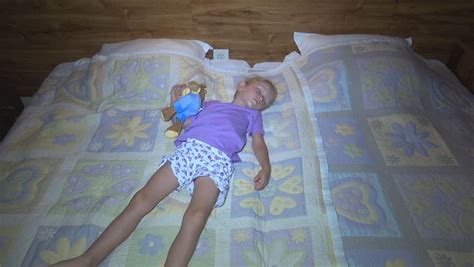 Sleeping Child, Little Girl With Teddy Bear Toy Resting In Bedroom, Children Stock Footage Video ...