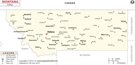 Alphabetical List Of Cities In Montana - ListCrab.com