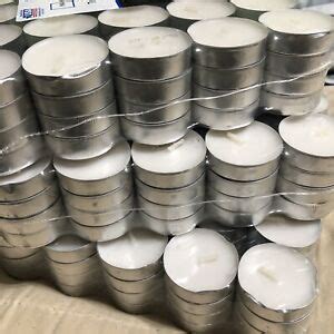 Tea Light Candles Bulk 100 Pack White Unscented 5 Hours Burning Time ...