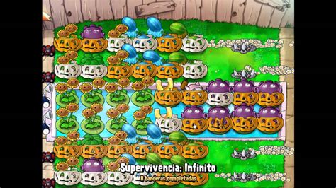 Plantas Vs Zombies Supervivencia Infinita Banderas Hd Youtube