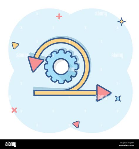 Agile Icon In Comic Style Flexible Cartoon Vector Illustration On