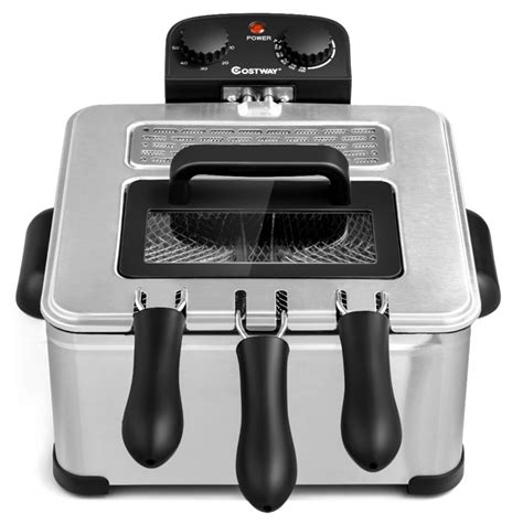 Electric Deep Fryer 53qt21 Cup Stainless Steel 1700w With Triple