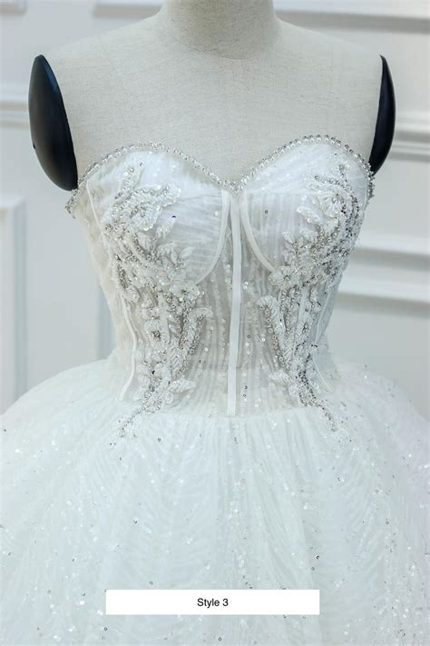 Sparkle Off The Shoulder Sweetheart Neck White Wedding Ball Gown With