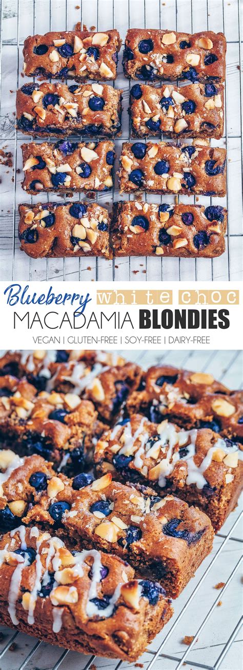 Blueberry White Chocolate Macadamia Blondies Vegan And Gluten Free Nadias Healthy Kitchen