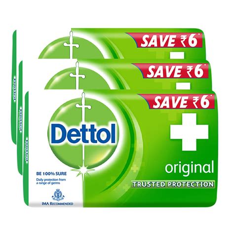 Buy Dettol Germ Protection Bathing Bar Soap 75 G Pack Of 3 Original Online At Low Prices In