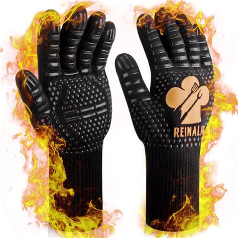 Gant Barbecue Gant Anti Chaleur Gants de Four Jusqu à 800C