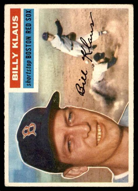 Amazon 1956 Topps 217 Billy Klaus Boston Red Sox Baseball Card