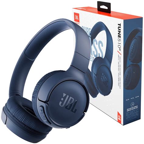 Fone De Ouvido Bluetooth Jbl Tune Bt Azul Sem Fio Pure Bass