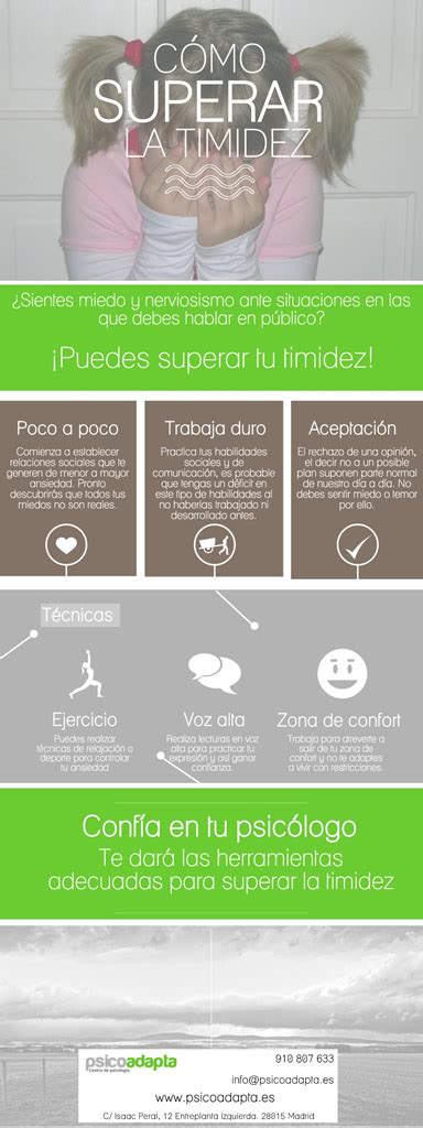 Cómo superar la timidez infografía