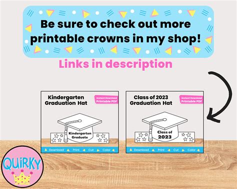 Preschool Graduation Hat Printable Paper Crown Template | Kid Craft
