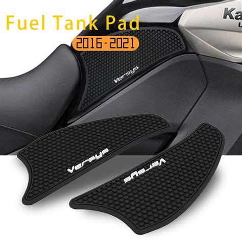 Black Motorcycle Non Slip Side Fuel Tank Stickers Waterproof Pad For