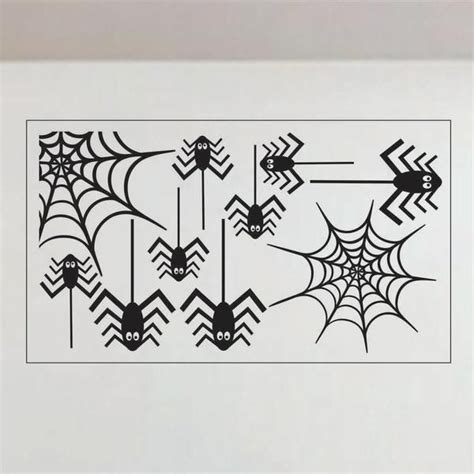 Vinyl Wall Decals Spiders And Webs Will Come On A 22 X 12 Sheet To Cut Out And Position