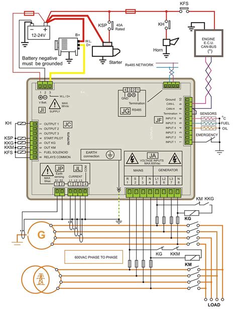 Generator transfer switch, Electrical wiring diagram, Circuit diagram
