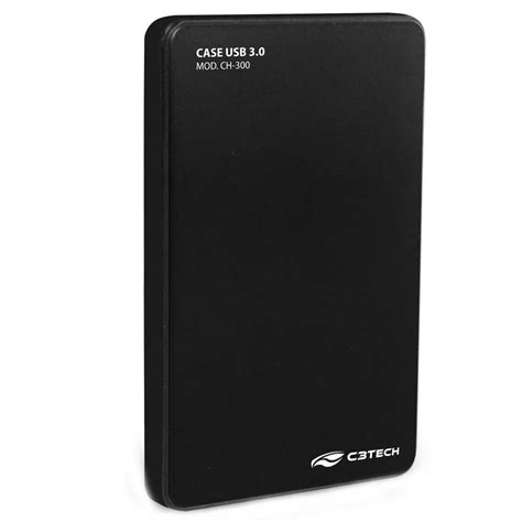 Gaveta Case Pra Hd Externo Usb Ch Bk Preto C Tech