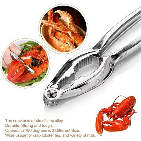 Zenmele Seafood Tool Set And Crab Tool Crab Pincers Needle Walnut Clip